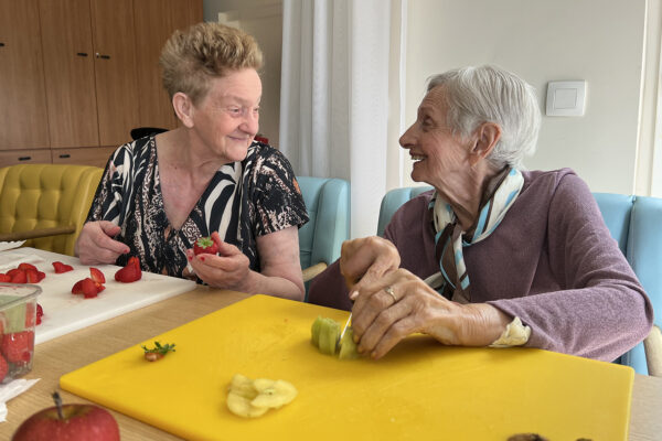 Les Charmilles- Atelier Cuisine découpe de fruits- maison de repos - Auvelais