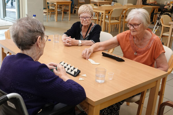 VII Voyes - des femmes âgées jouent -maison de repos - Vedrin